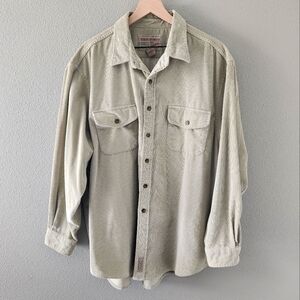 Abercrombie & Fitch Tan Corduroy Shirt Shacket Men's XL Women's Oversized Fall